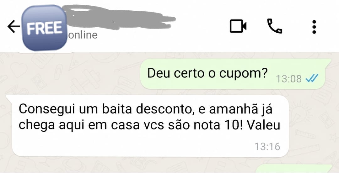 Depoimento: consegui um baita desconto e amanhã já chega aqui em casa. Vocês são nota dez.